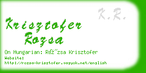 krisztofer rozsa business card